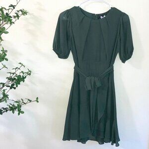 B Darlin Puff-Sleeve A-Line Dress